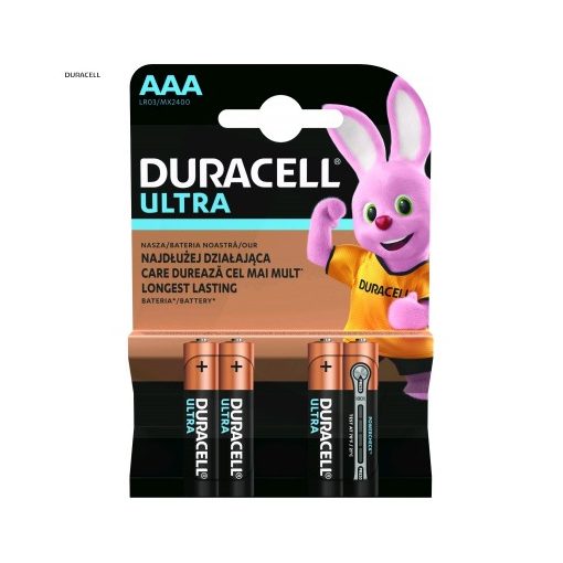 Duracell Ultra Alkáli Mikro Elem AAA B4
