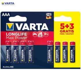 Varta Longlife Max Power Alkáli Mikro Elem AAA B5+3